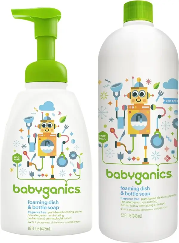 Babyganics Foaming Dish & Bottle Soap – 16 oz