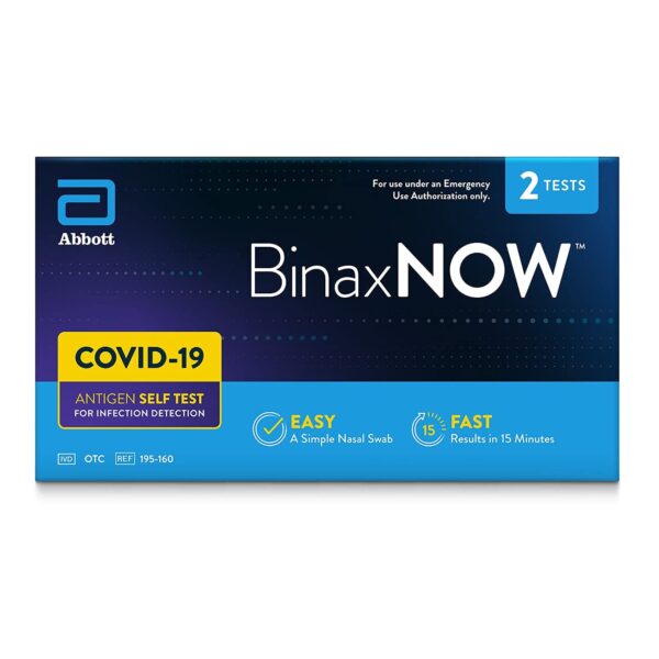 BinaxNOW COVID-19 Antigen Self Test – 2 Tests/Box