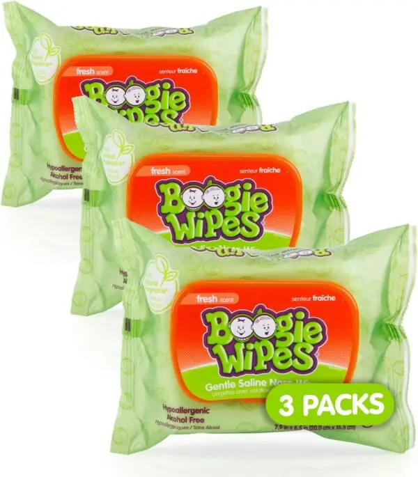 Boogie Wipes Saline Nose Wipes – 90 ct