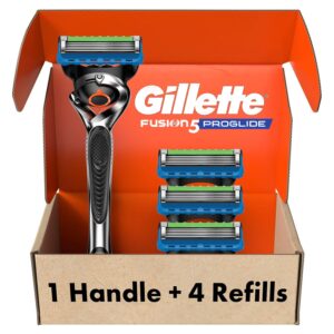 Gillette Fusion5 ProGlide Razor with FlexBall Handle + 4 Cartridges
