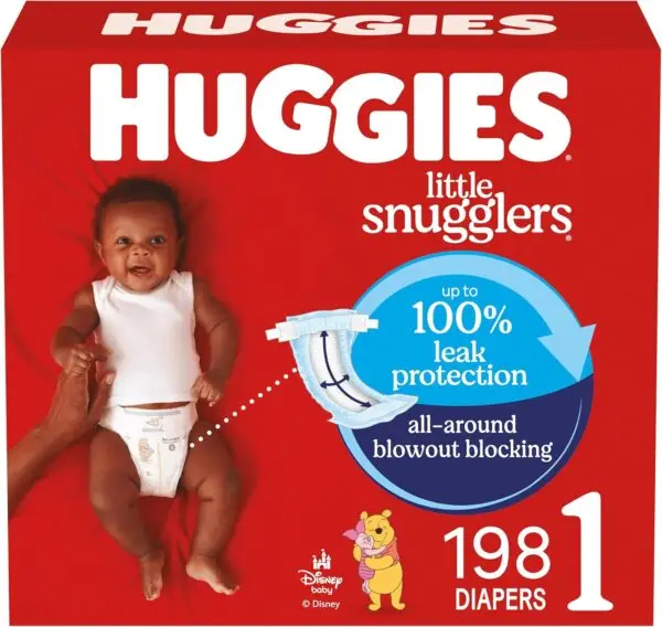 Huggies Little Snugglers Diapers – Size 1, 198 ct