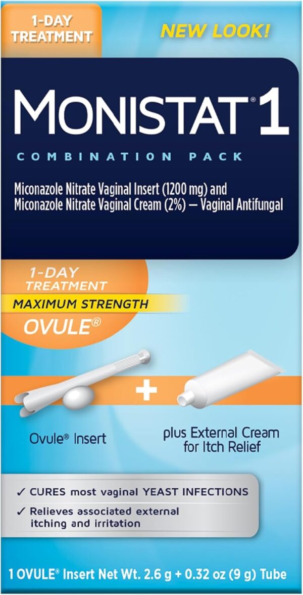 Monistat 3-Day Yeast Infection Treatment – Miconazole, Ovule Inserts