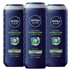 NIVEA Men Maximum Hydration 3-in-1 Body Wash – 16.9 oz