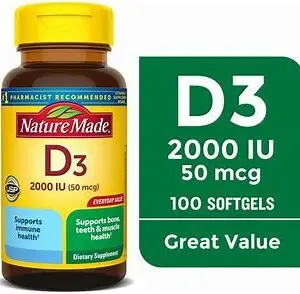 Nature Made Vitamin D3 2000 IU – 100 ct