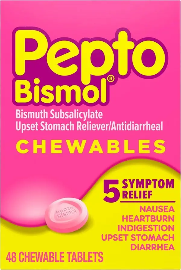 Pepto-Bismol Chewable Tablets – 48 Tabs