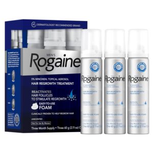 Rogaine Men’s Extra Strength 5% Minoxidil Foam – 3 Month Supply