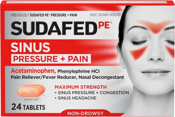Sudafed PE Sinus Congestion – 24 ct