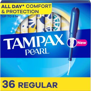 Tampax Pearl Tampons – Regular, 36 Count
